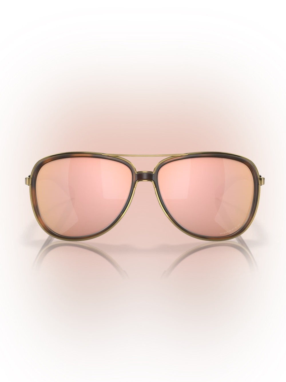 Oakley Split Time Prizm Rose Gold Polarized Brown Tortoise Frame Sunglasses